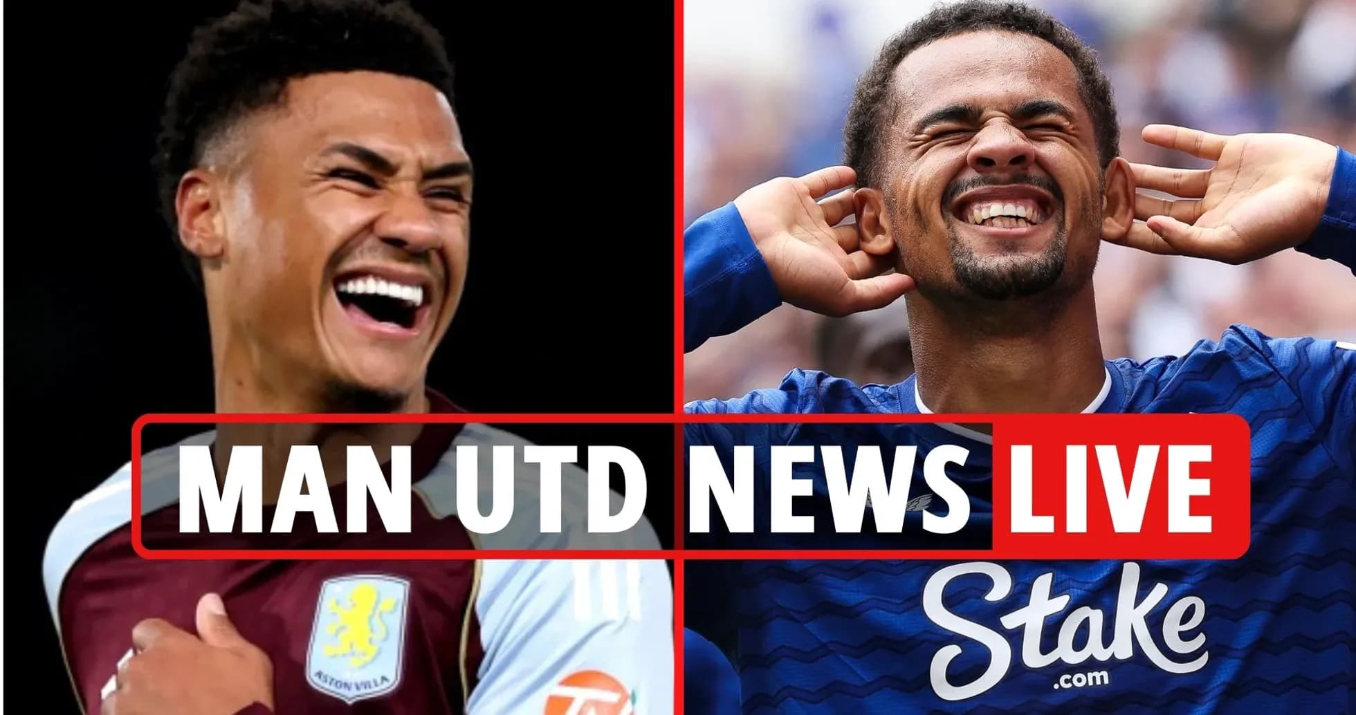 Jugadores sonriendo en un montaje de noticias deportivas Jugadores sonriendo en un montaje de noticias deportivas
