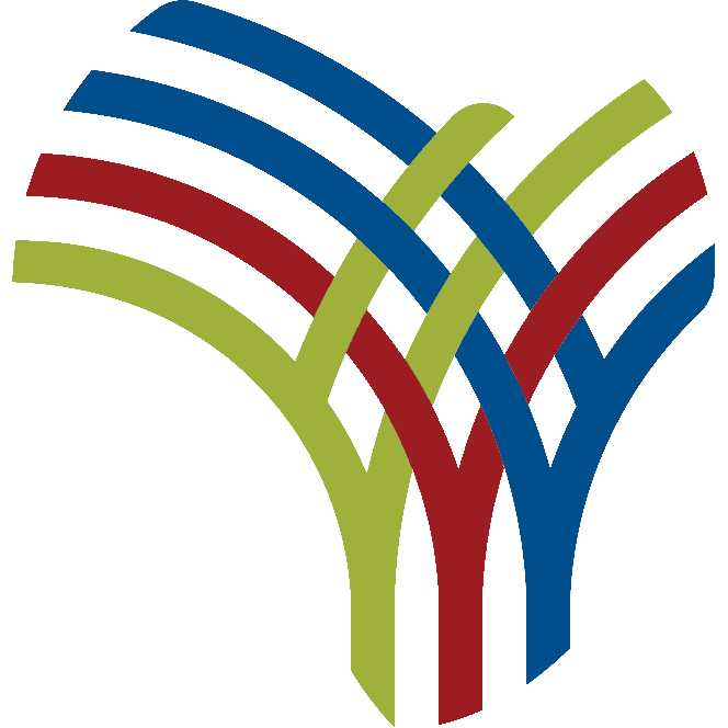 Logotipo colorido con líneas entrelazadas Logotipo colorido con líneas entrelazadas