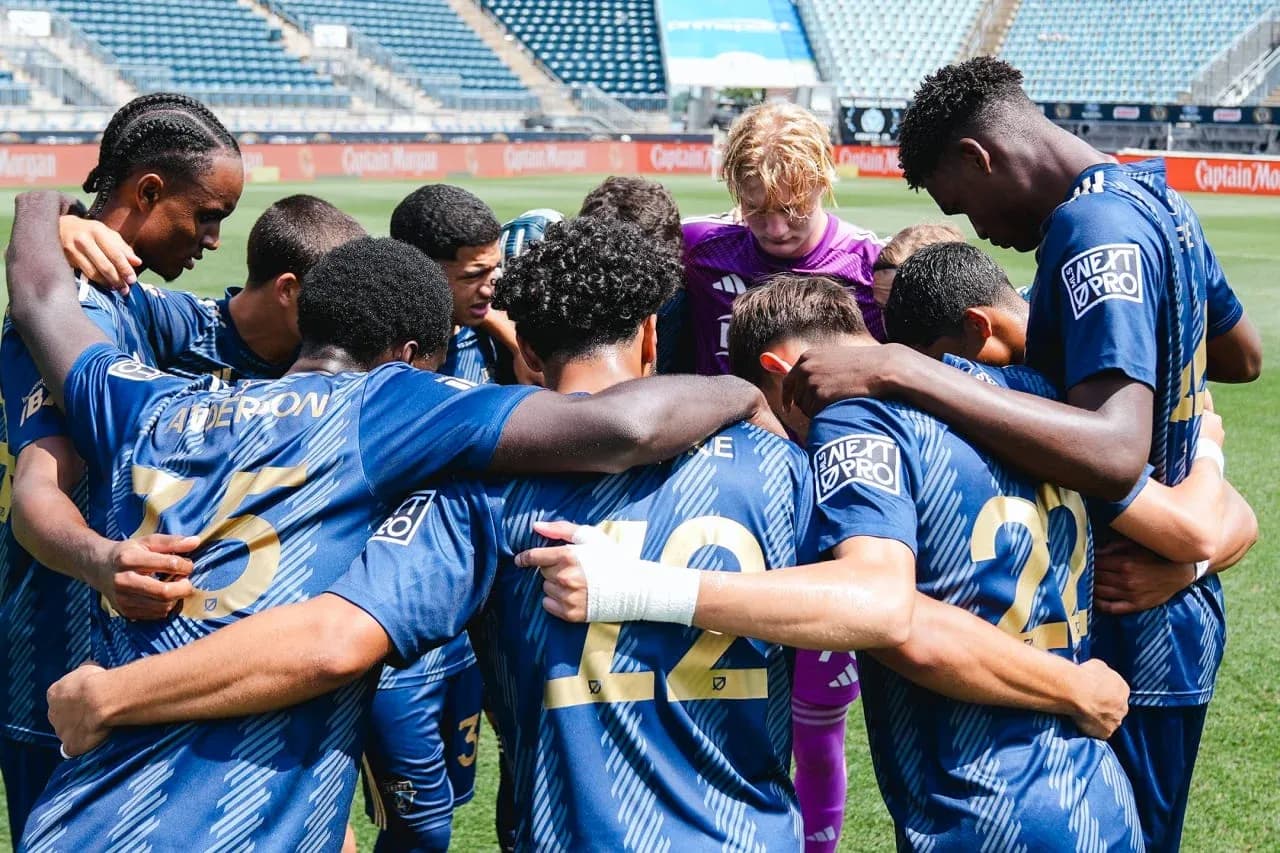 Equipo de Philadelphia Union II en reunión Equipo de Philadelphia Union II en reunión
