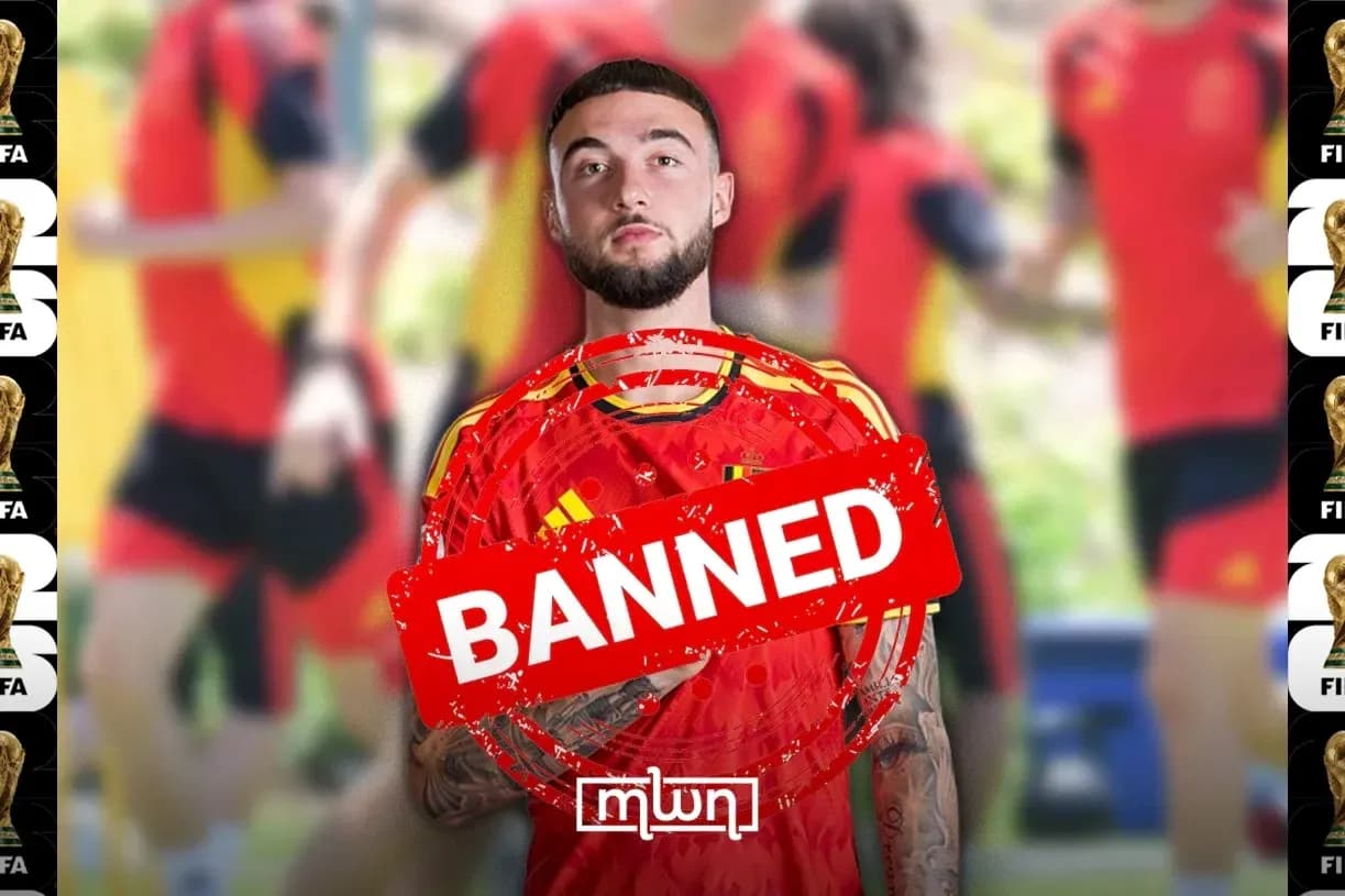 Jugador de España con sello de 'prohibido' en entrenamiento Jugador de España con sello de 'prohibido' en entrenamiento