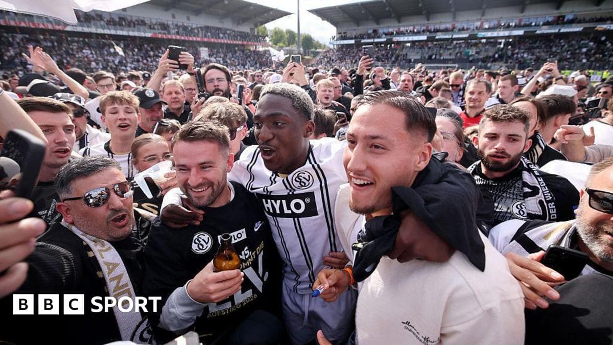 Celebration with fans after a football match Celebration with fans after a football match