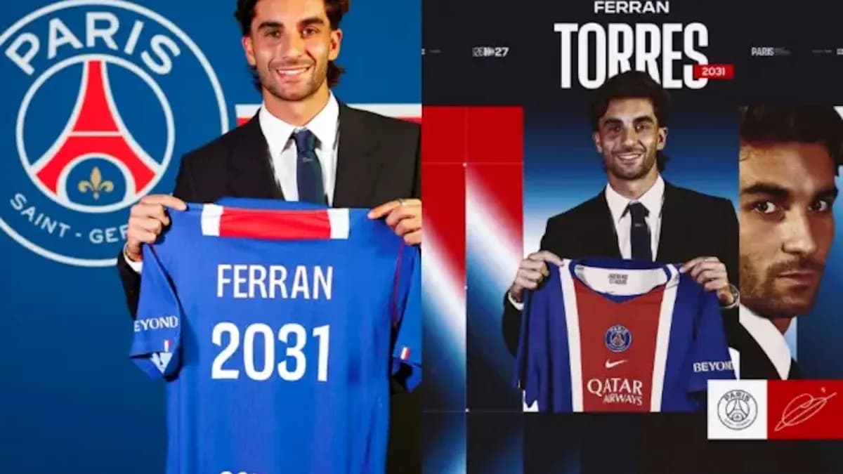 Ferran Torres presenta camiseta de PSG con el número 2031 Ferran Torres presenta camiseta de PSG con el número 2031