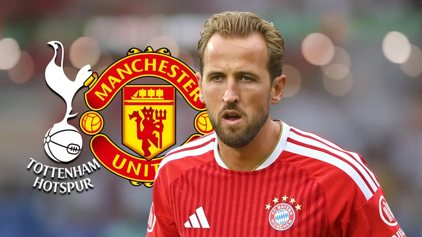 Jugador con camiseta de Bayern Munich y logotipos de clubes Jugador con camiseta de Bayern Munich y logotipos de clubes