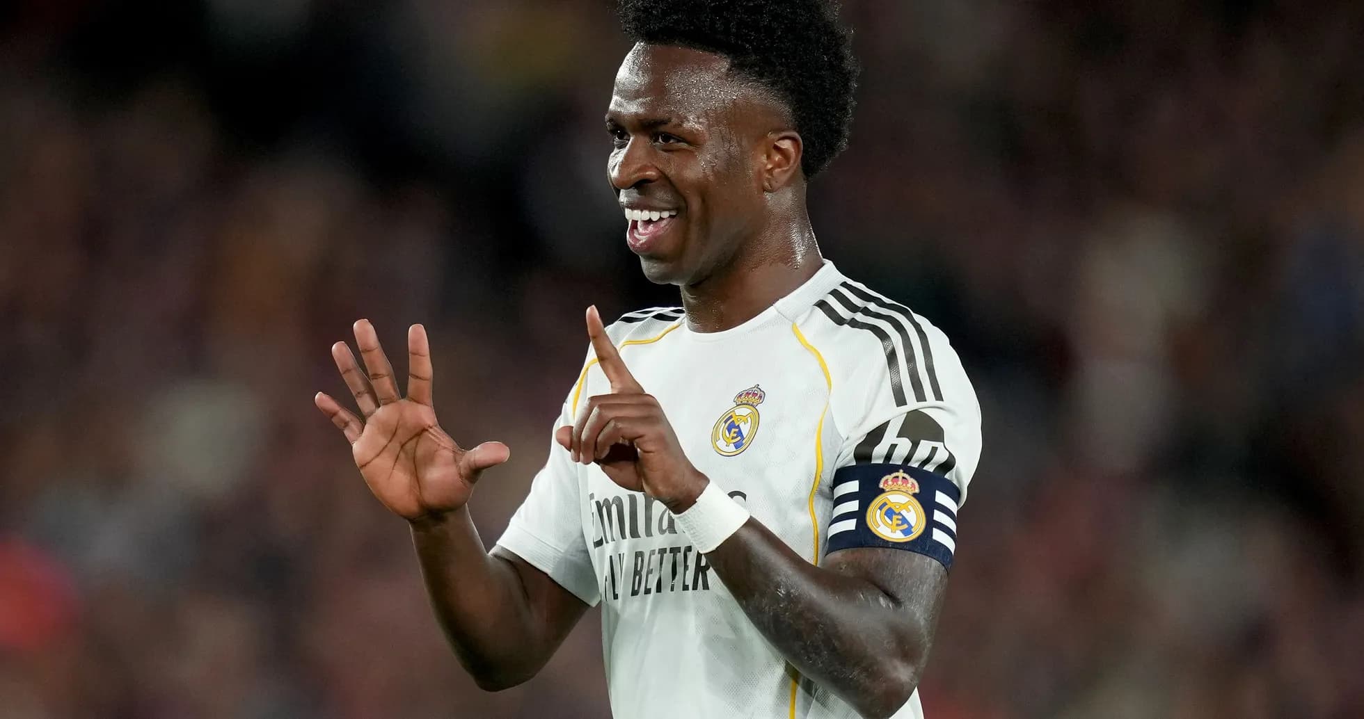 Vinícius Jr. celebrando durante un partido del Real Madrid Vinícius Jr. celebrando durante un partido del Real Madrid