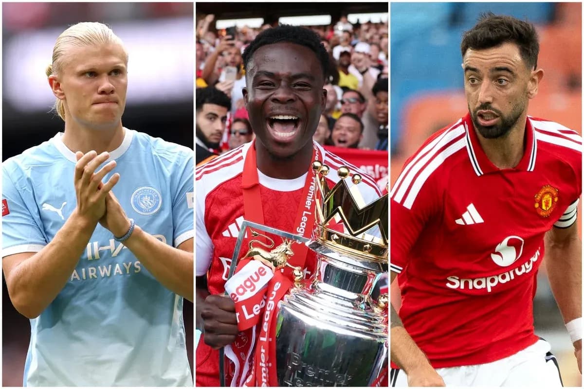 Tres futbolistas en acción: celebración y juego Tres futbolistas en acción: celebración y juego
