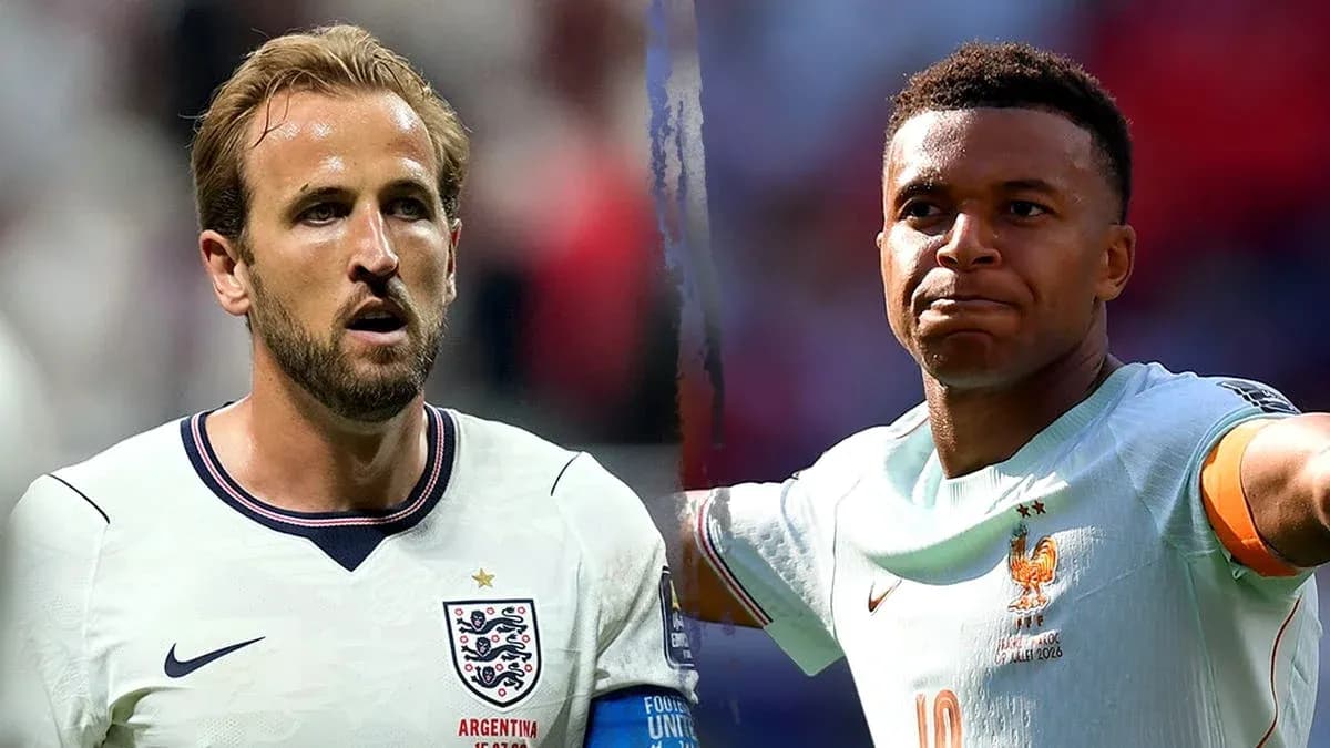 Harry Kane y Kylian Mbappé en el partido Harry Kane y Kylian Mbappé en el partido