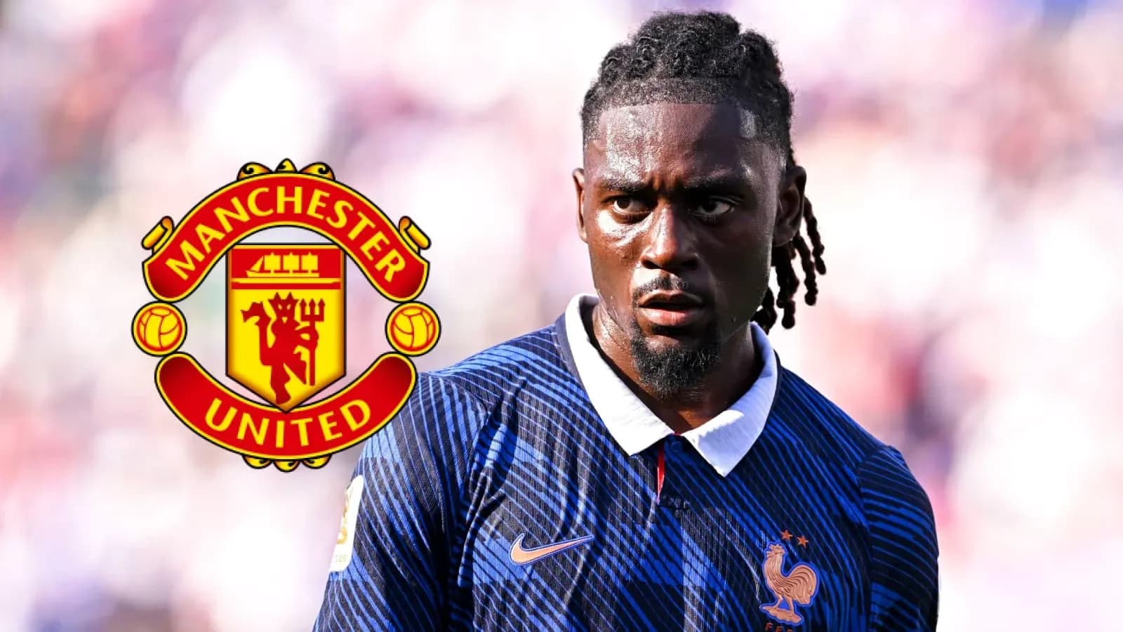 Jugador de Francia con camiseta de Manchester United Jugador de Francia con camiseta de Manchester United